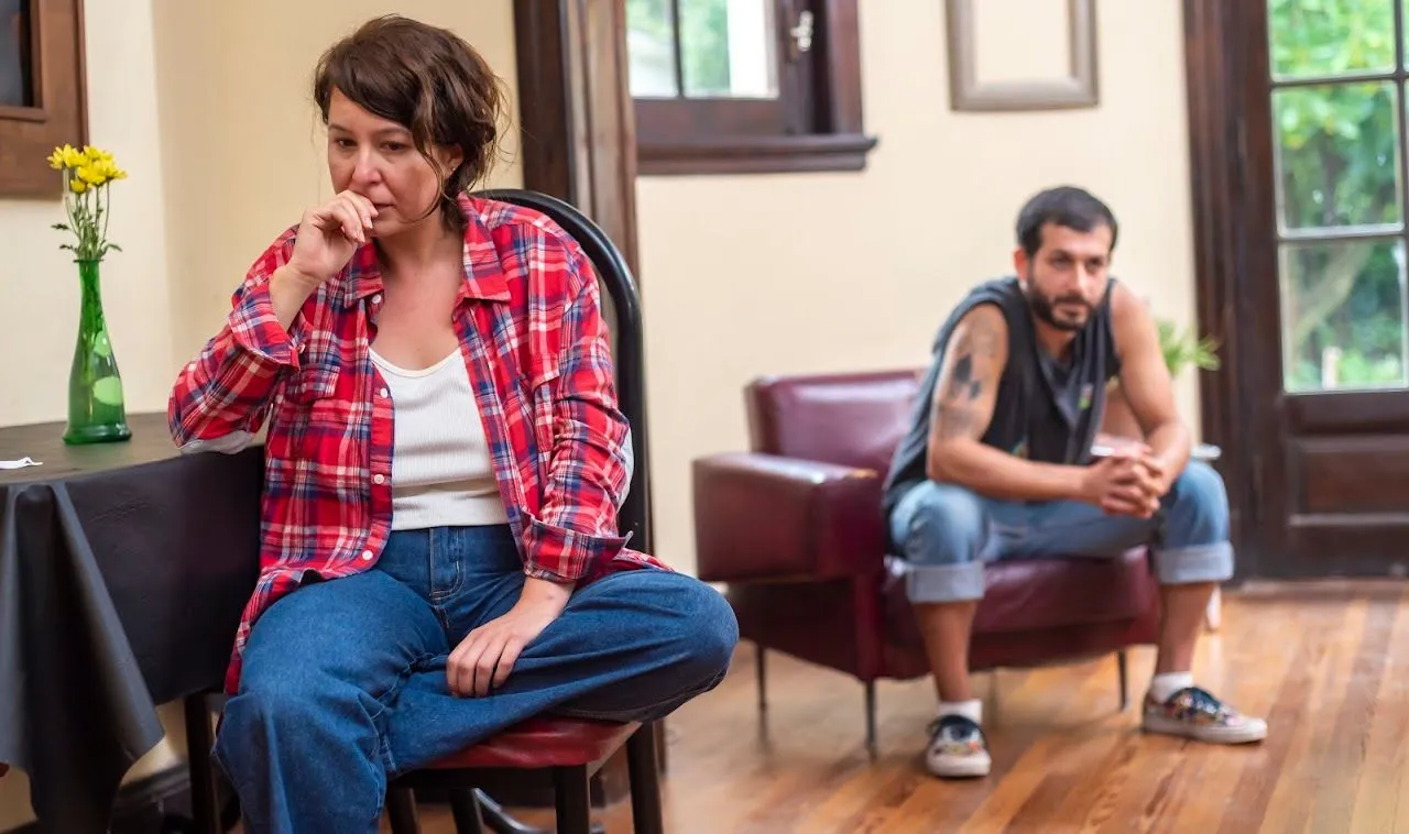 Actor en escena dramática